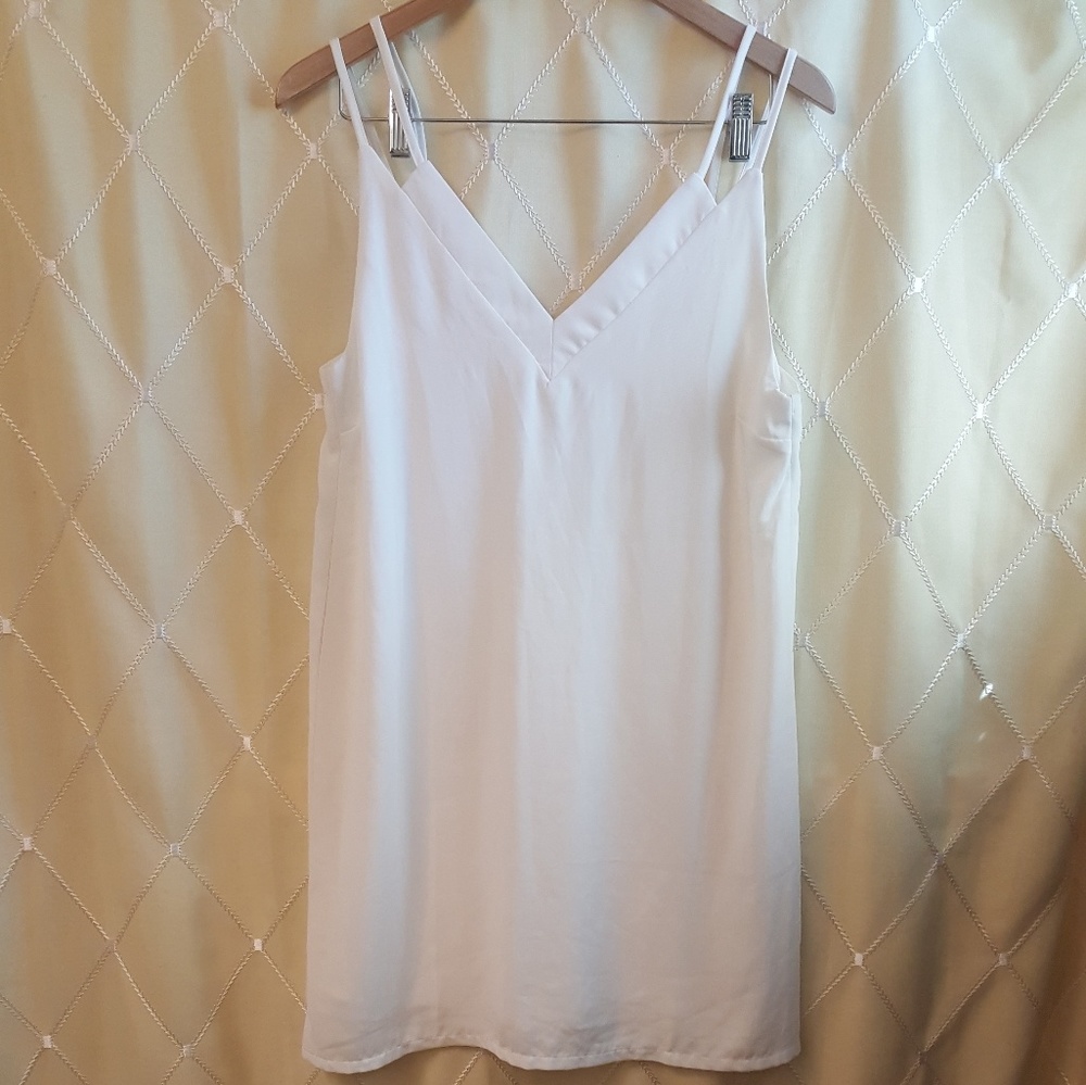 Love Riche white double strap dress